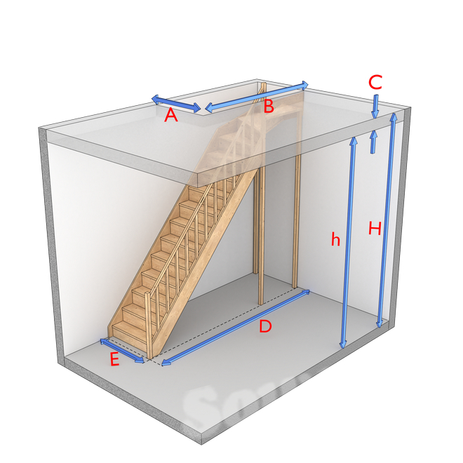 Schody z górnym zabiegiem prawoskrętne z podstopnicami