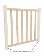 Drevené rovné zábradlie dĺžka 100 cm BMDK 100