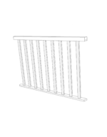 Balustrada prosta dł. 150cm BMDK 150