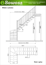 Drevené lomené schody pravé tvaru L otvorené EMQDL 085R - Image 4