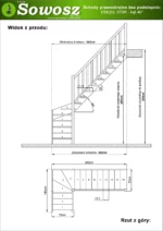 Wooden right-hand L-shaped winder stairs open risers EMQDL 070R - Image 4