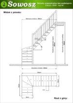 Wooden right-hand L-shaped winder stairs open risers EMQDL 080R - Image 4