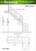 Wooden left-hand L-shaped winder stairs open risers EMQGL 085R - Image 4
