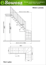 Wooden left-hand L-shaped winder stairs open risers EMQGL 070R - Image 4