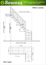 Wooden left-hand L-shaped winder stairs open risers EMQGL 075R - Image 4