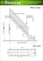 Wooden left-hand winder stairs with open risers EMQG 080R - Image 4