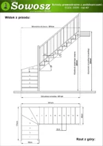 Wooden right-hand L-shaped winder stairs closed risers EQDL 090R - Image 4