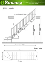 Drevené lomené schody pravotočivé plné EQD 095R - Image 4