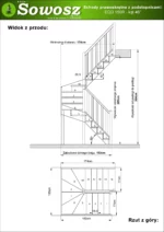 Wooden right-hand U-shaped winder stairs closed risers EQD 150R - Image 4
