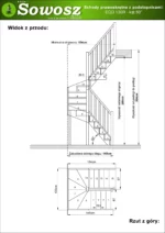 Wooden right-hand U-shaped winder stairs closed risers EQD 130R - Image 4