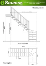 Wooden left-hand L-shaped winder stairs closed risers EQGL 090R - Image 4