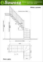 Wooden left-hand L-shaped winder stairs closed risers EQGL 080R - Image 4
