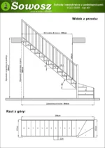 Wooden left-hand winder stairs closed risers EQG 085R - Image 4