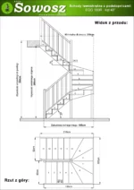 Wooden left-hand U-shaped winder stairs closed risers EQG 180R - Image 4