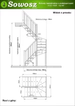 Wooden left-hand U-shaped winder stairs closed risers EQG 140R - Image 4