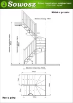 Wooden left-hand U-shaped winder stairs closed risers EQG 150R - Image 4