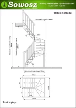 Wooden left-hand U-shaped winder stairs closed risers EQG 130R - Image 4