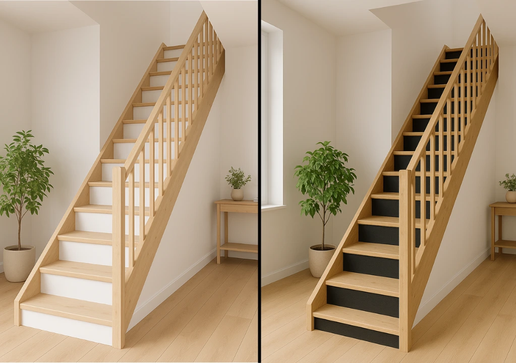 White vs. black risers – for which kind of interiors